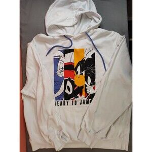 Men's Space Jam A New Legacy Graphic Hoodie Sweatshirt White XXL